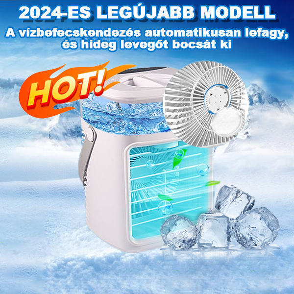 【Luxus változatú mini hűtő】Víz hozzáadásakor automatikusan lefagy, a hűtési hatás 2-4 napig tart, és a hőmérséklet akár 63°F/17°C is lehet.